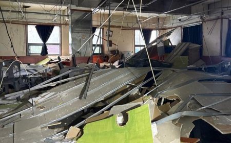 Güney Kore'de bir binanın tavanı çöktü! Çok sayıda yaralı var