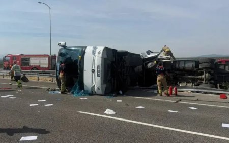 Manisa'da 11 kişinin öldüğü kaza anı kamerada
