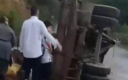 Düzce'de traktör römorku yan yattı! 11 yaralı