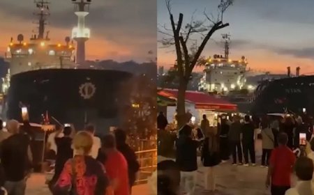 İstanbul Boğazı'nda gemi arızası. Kıyıya metreler kala durabildi