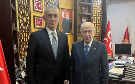 Devlet Bahçeli, TFF Başkanı Hacıosmanoğlu'nu kabul etti