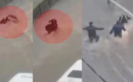 İstanbul'u sağanak ve fırtına vurdu. Yollar göle döndü, bir kadın suya kapıldı
