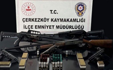 Tekirdağ'da silah operasyonunda 10 gözaltı