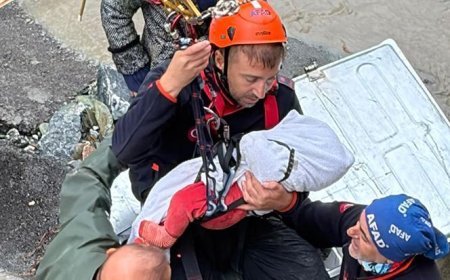 Selde mahsur kalan 8 aylık Zeynep bebeği kurtardı! AFAD personeli, o anları anlattı