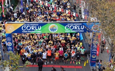 1’inci Uluslararası Çorlu Yarı Maratonu’nda 1854 sporcu yarıştı