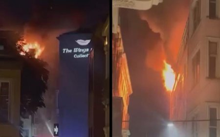 Beyoğlu'nda 6 katlı binada çıkan yangın söndürüldü