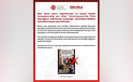 İki ülke arasındaki bağları hedef aldılar! DMM'den açıklama: Azerbaycan’da Türk bayrağının indirilmeye çalışıldığı iddiaları asılsızdır