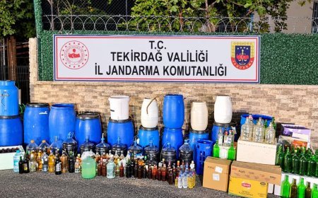 Evinde 1 ton 120 litre sahte şarap ele geçirilen şüpheli gözaltına alındı