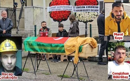 Maden ocağında hayatını kaybeden 3 işçi son yolculuğuna uğurlandı! Geride acı hikayeler bıraktı
