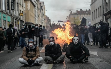 Nancy'de göstericilere polis müdahale etti