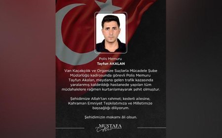 Bakan Çiftçi'den şehit polis memuru Tayfun Akalan için başsağlığı mesaj