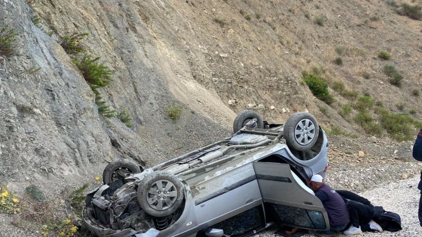 Şarköy'de takla atan otomobilde sürücü ile eşi yaralandı