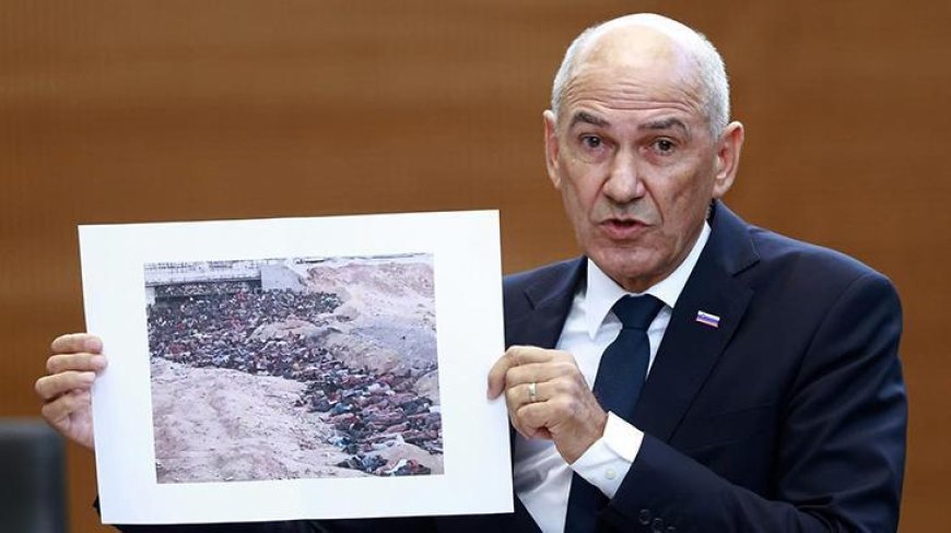 İsrail'i aklamaya çalışırken rezil oldu! Slovenya Başbakanı Jansa'dan kürsüde skandal gaf