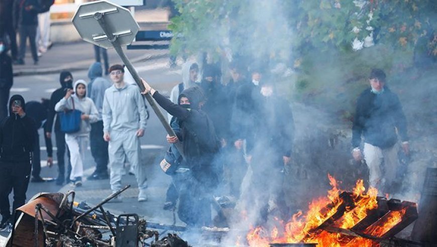 Liselilerin öfkesi dinmiyor! Fransa'da gözaltı sayısı 2 bini aştı, okullar kapatıldı