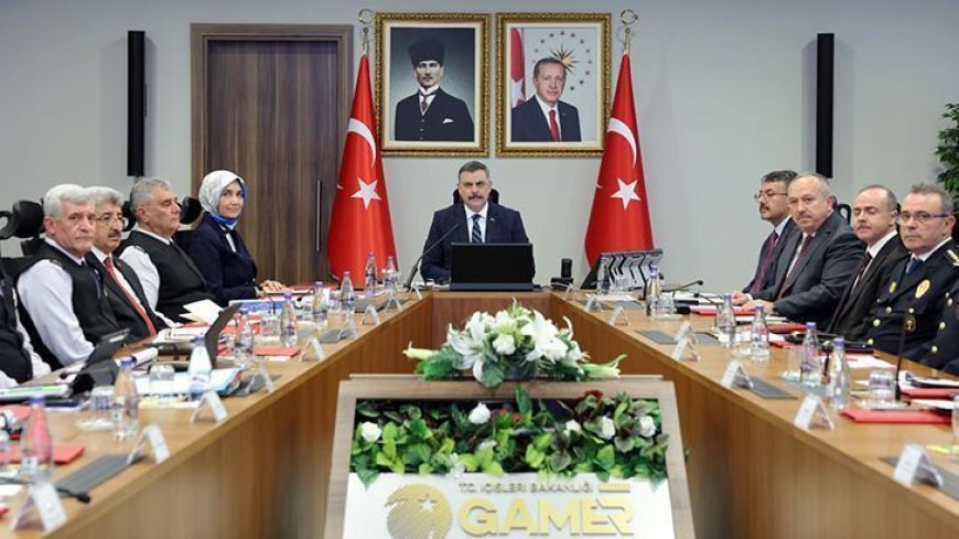 İçişleri Bakanı Çiftçi başkanlığında 'asayiş' konulu güvenlik toplantısı yapıldı