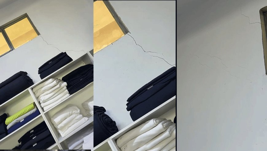 Maltepe'de bina çökmeden önce kaydedilen görüntü! 'Çatlaklar gün geçtikçe büyüyor'