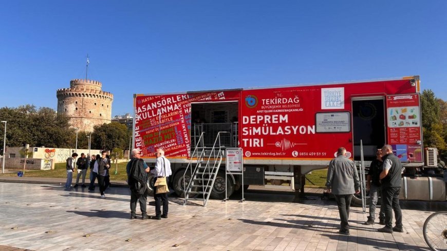 Tekirdağ'ın 'Deprem Simülasyon TIR'ı Yunanistan ve Bulgaristan'da