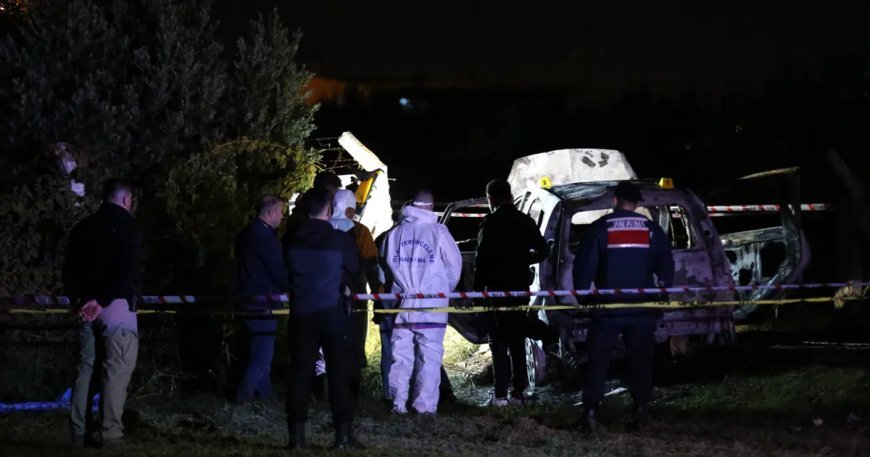 Manisa'da dehşet. Yanan araçta ceset bulundu