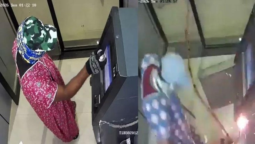 ATM soygunu kamerada! Kadın geceliği giyip, ambulansla geldiler
