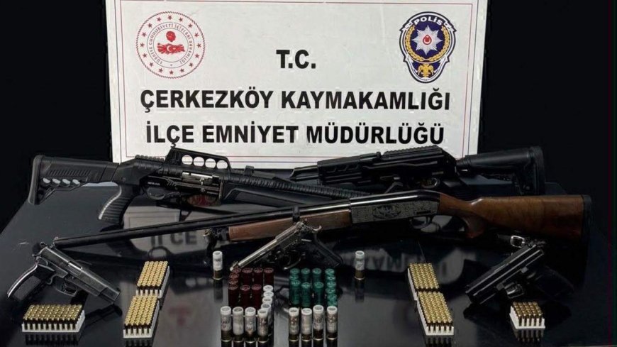 Tekirdağ'da silah operasyonunda 10 gözaltı