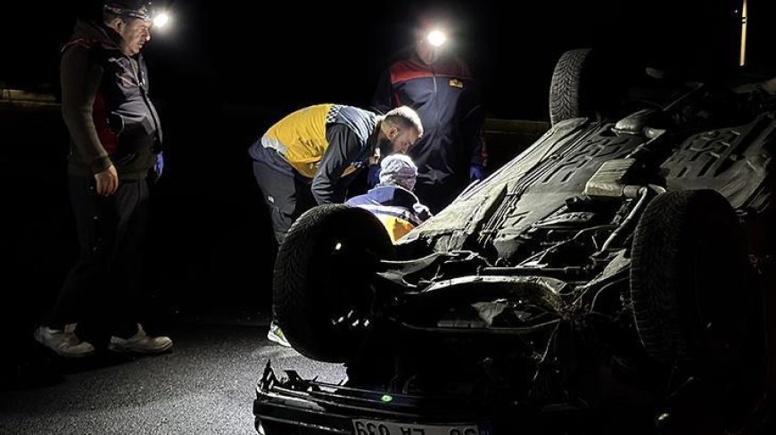 Nevşehir'de devrilen otomobilin sürücüsü hayatını kaybetti