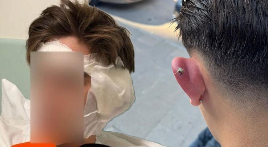 Kulağına piercing taktırdı, hayatı kabusa döndü! 5 gecedir hastanede