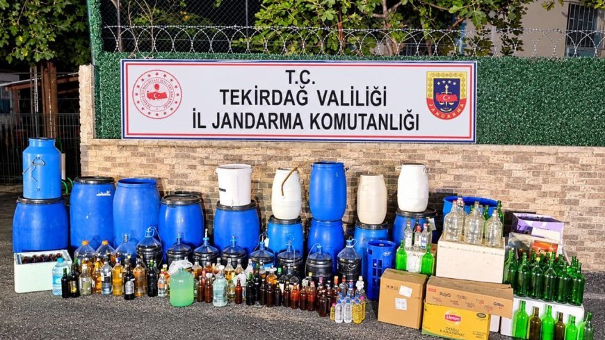 Evinde 1 ton 120 litre sahte şarap ele geçirilen şüpheli gözaltına alındı
