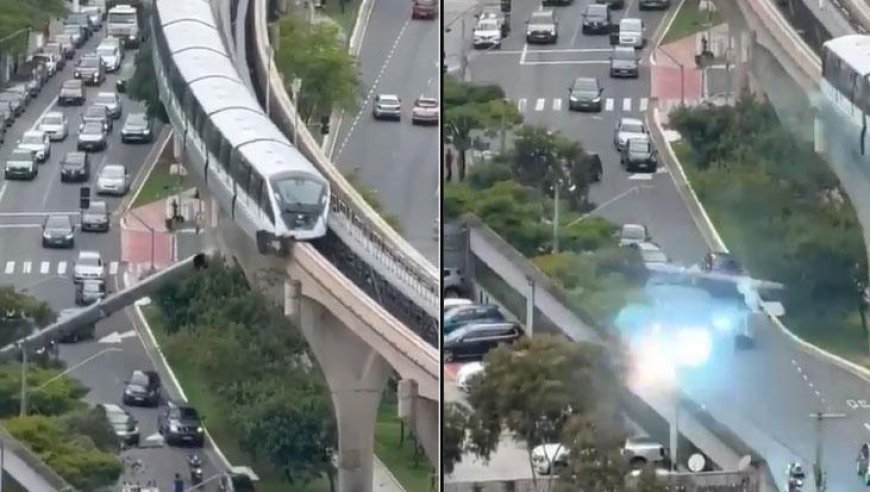 Facianın eşiğinden dönüldü! Brezilya'da korkutan tren kazası