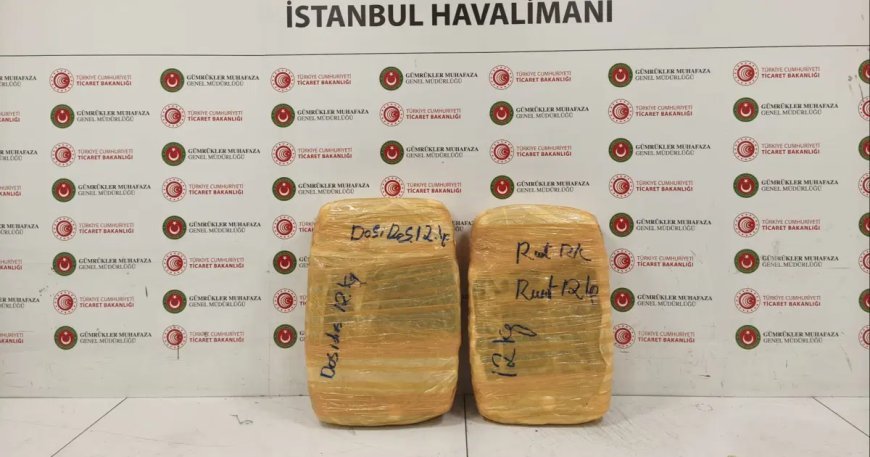 İstanbul Havalimanı'nda uyuşturucu operasyonu. 25 kilogram esrar ele geçirildi