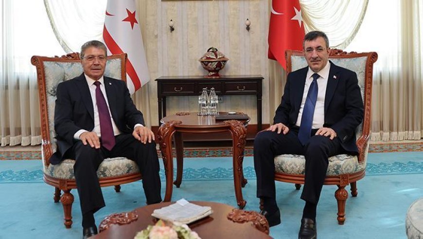 Cumhurbaşkanı Yardımcısı Yılmaz, KKTC Başbakanı Üstel ile görüştü