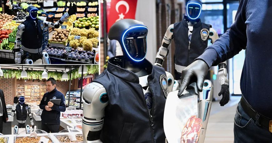 Robot zabıta esnaf denetimine çıktı: Pastırma ikram ettiler, güldüren diyaloglar yaşandı