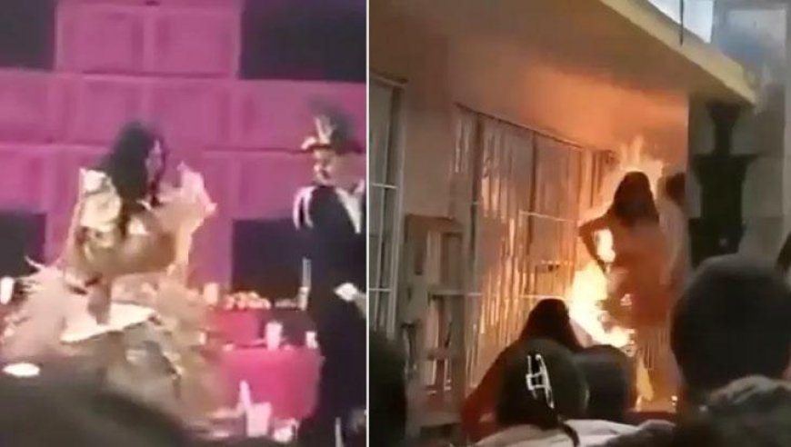 Lise öğrencisinin kabus anları: Herkesin gözü önünde alev aldı!