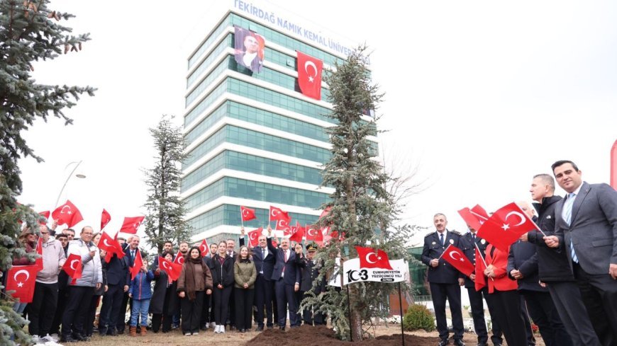 Namık Kemal Üniversitesi'nde 'Cumhuriyet Fidanı' dikim etkinliği