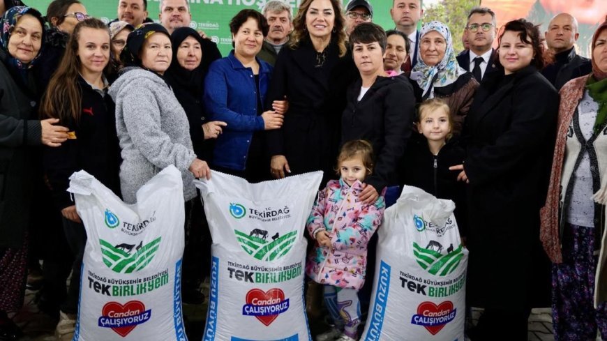 Tekirdağ Büyükşehir Belediyesi, 1965 yetiştiriciye 2 milyon 939 bin 700 kilo yem desteği sağladı